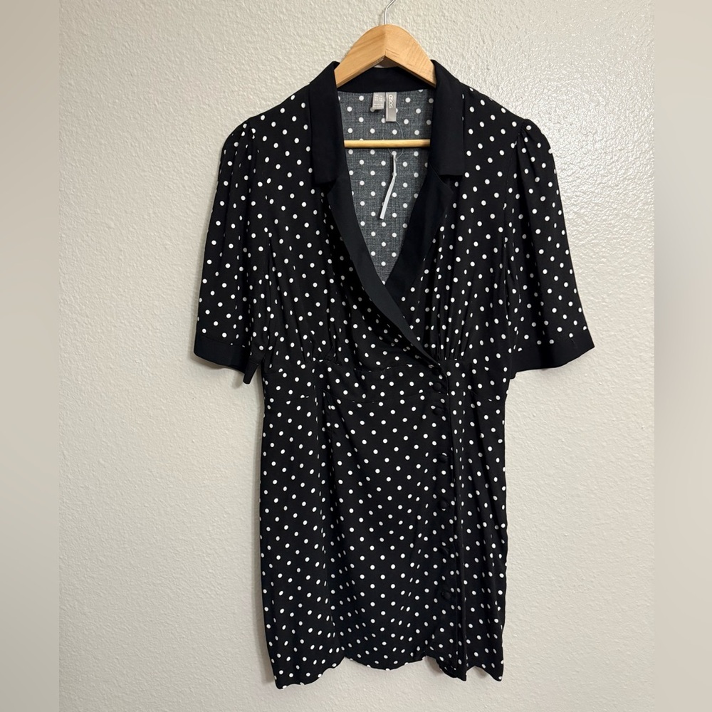 ASOS Petite Black Polka Dot Dress